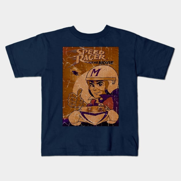 Speed Racer Engraved Vintage Kids T-Shirt by G-THE BOX